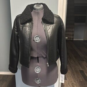 Faux fur women coat